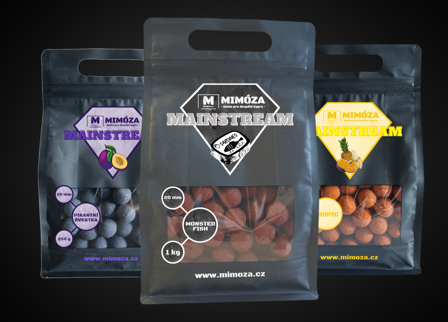 Mimóza Chytací boilies M3 MonsterFish 20 mm