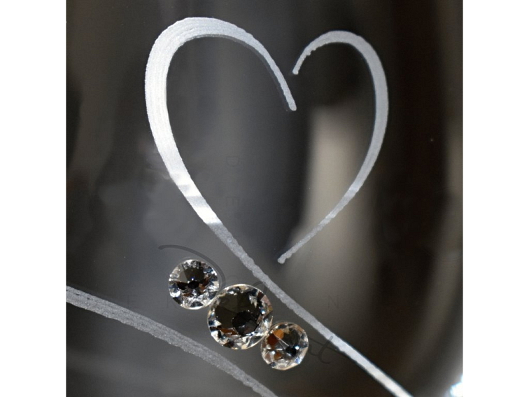 Váza pro paní učitelku Romance s kamínky Swarovski 25 cm