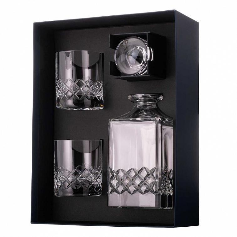 Diamante broušený whisky set Grosvenor 1+2