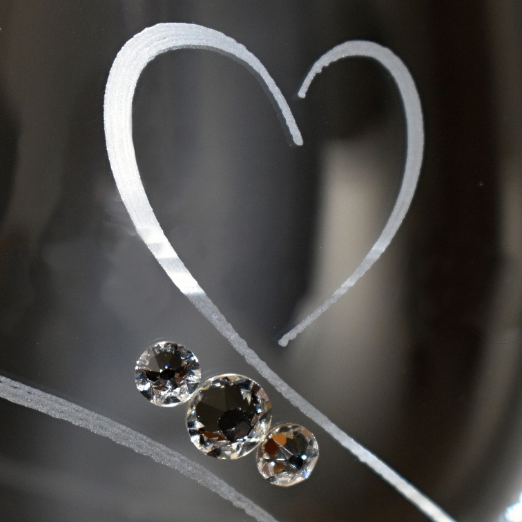 Diamante svícen na čajovou svíčku Romance s kamínky Swarovski 1 ks