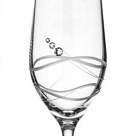 Diamante sklenice na šampaňské Venezia s krystaly Swarovski 230 ml 2KS