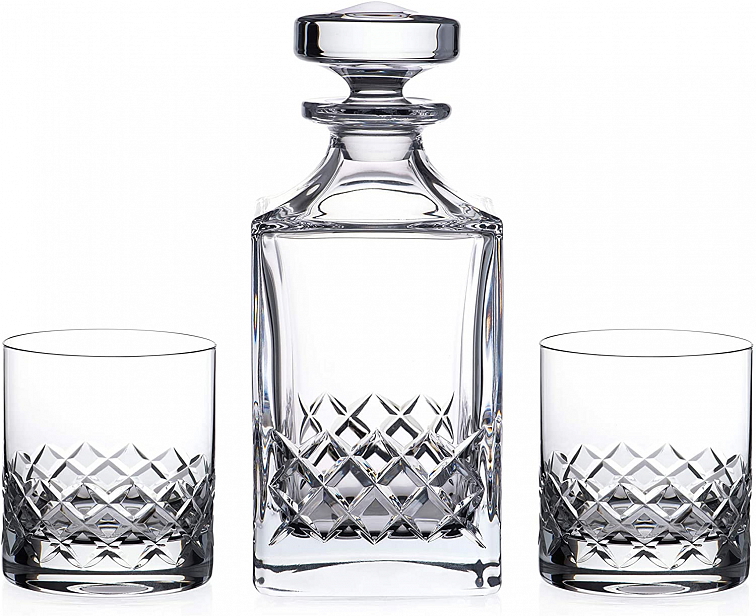 Diamante broušený whisky set Grosvenor 1+2