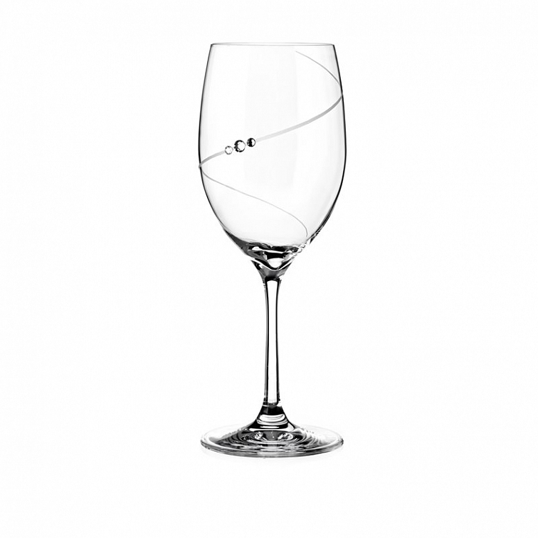 Diamante sklenice na bílé víno Silhouette City s kamínky Swarovski 240 ml 6KS