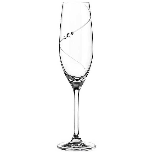 Diamante sklenice na šampaňské Silhouette City s kamínky Swarovski 200 ml 6KS