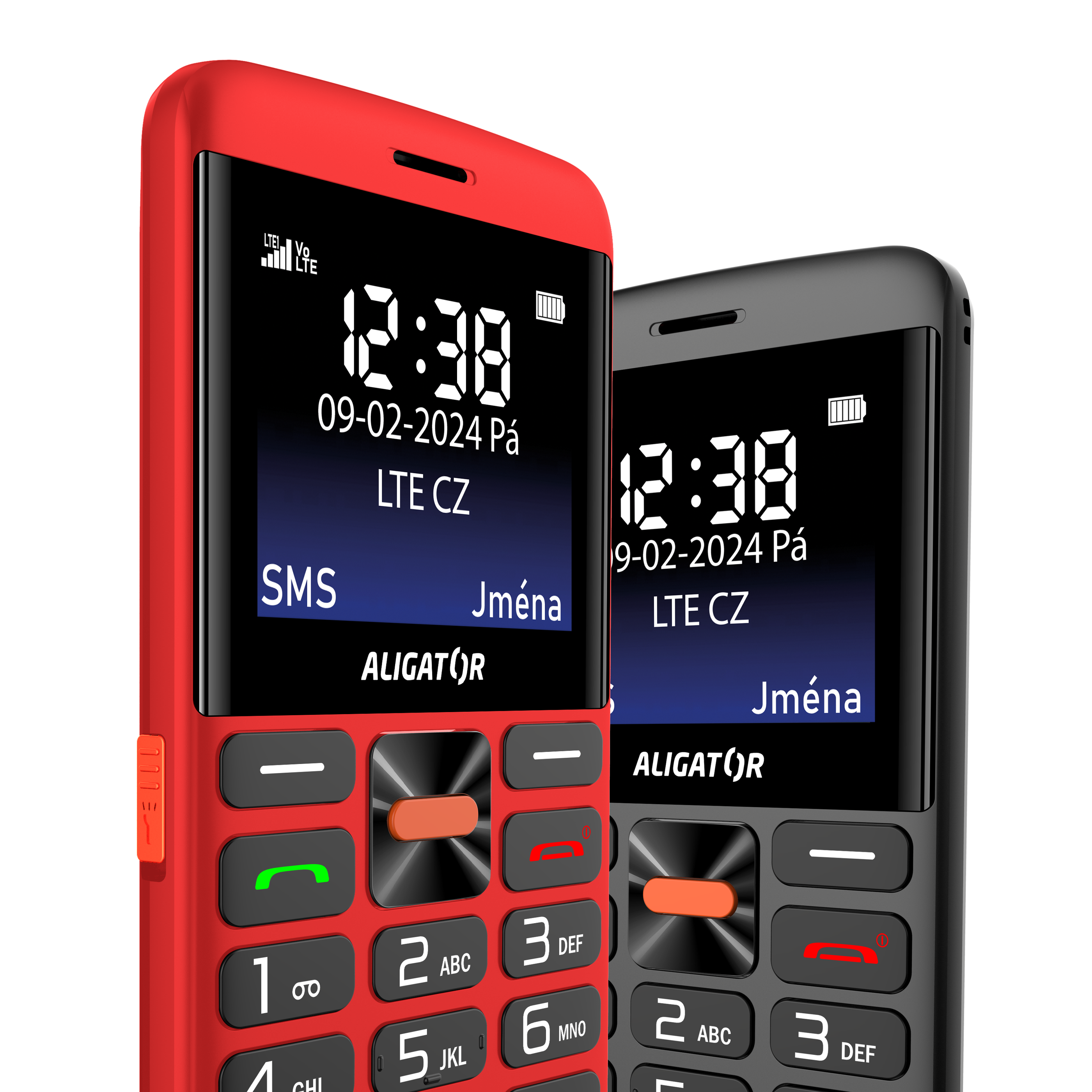 ALIGATOR A910 Senior černý + stolní nabíječka