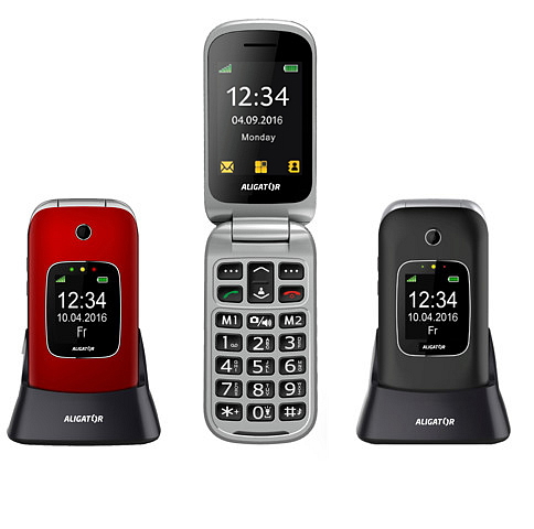 ALIGATOR V650 Senior černo-stříbrný + nabíjecí stojánek