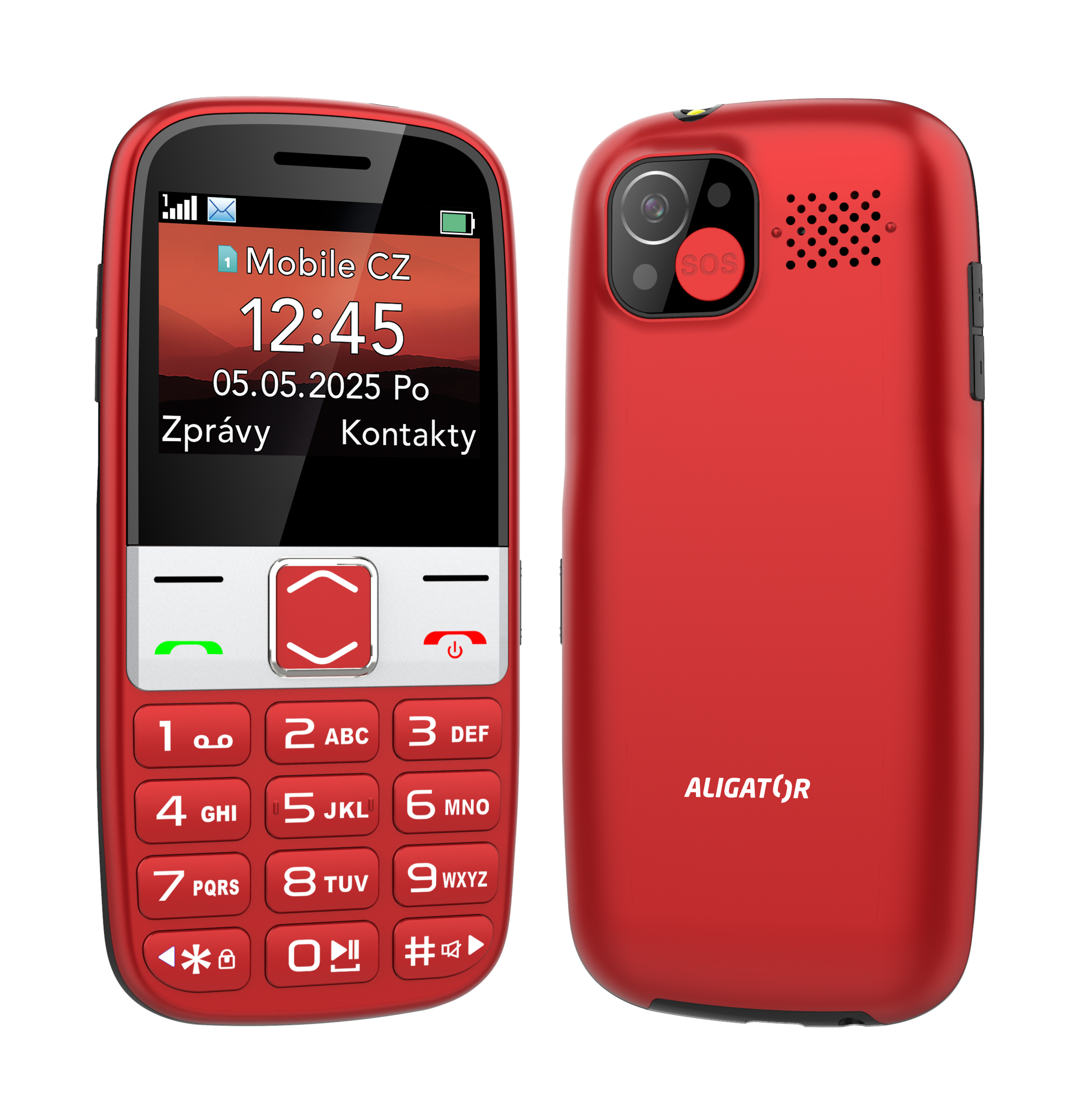 ALIGATOR A775 Senior černý + nabíjecí stojánek