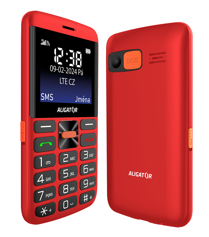 ALIGATOR A910 Senior černý + stolní nabíječka