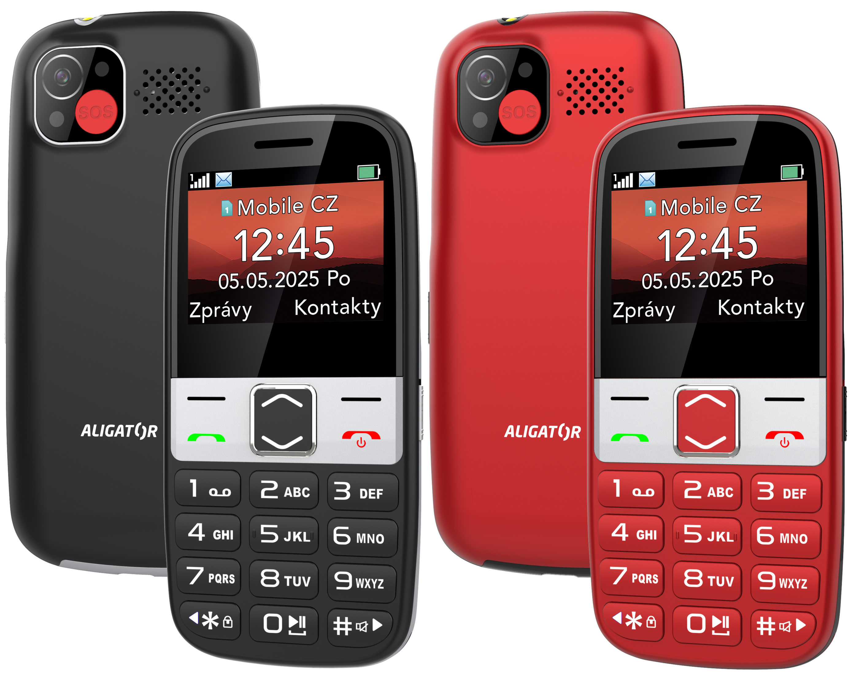 ALIGATOR A775 Senior černý + nabíjecí stojánek
