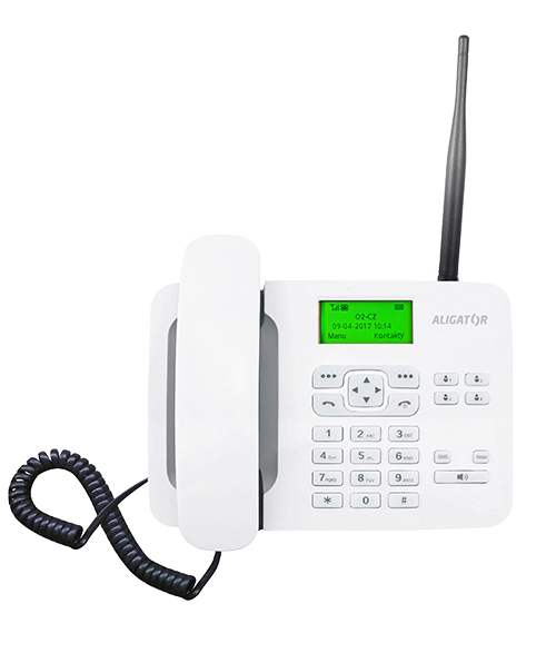 ALIGATOR T100 bílý, stolní GSM telefon