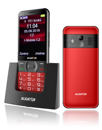 ALIGATOR A900 GPS Senior červený