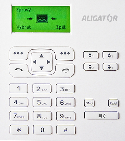 ALIGATOR T100 bílý, stolní GSM telefon