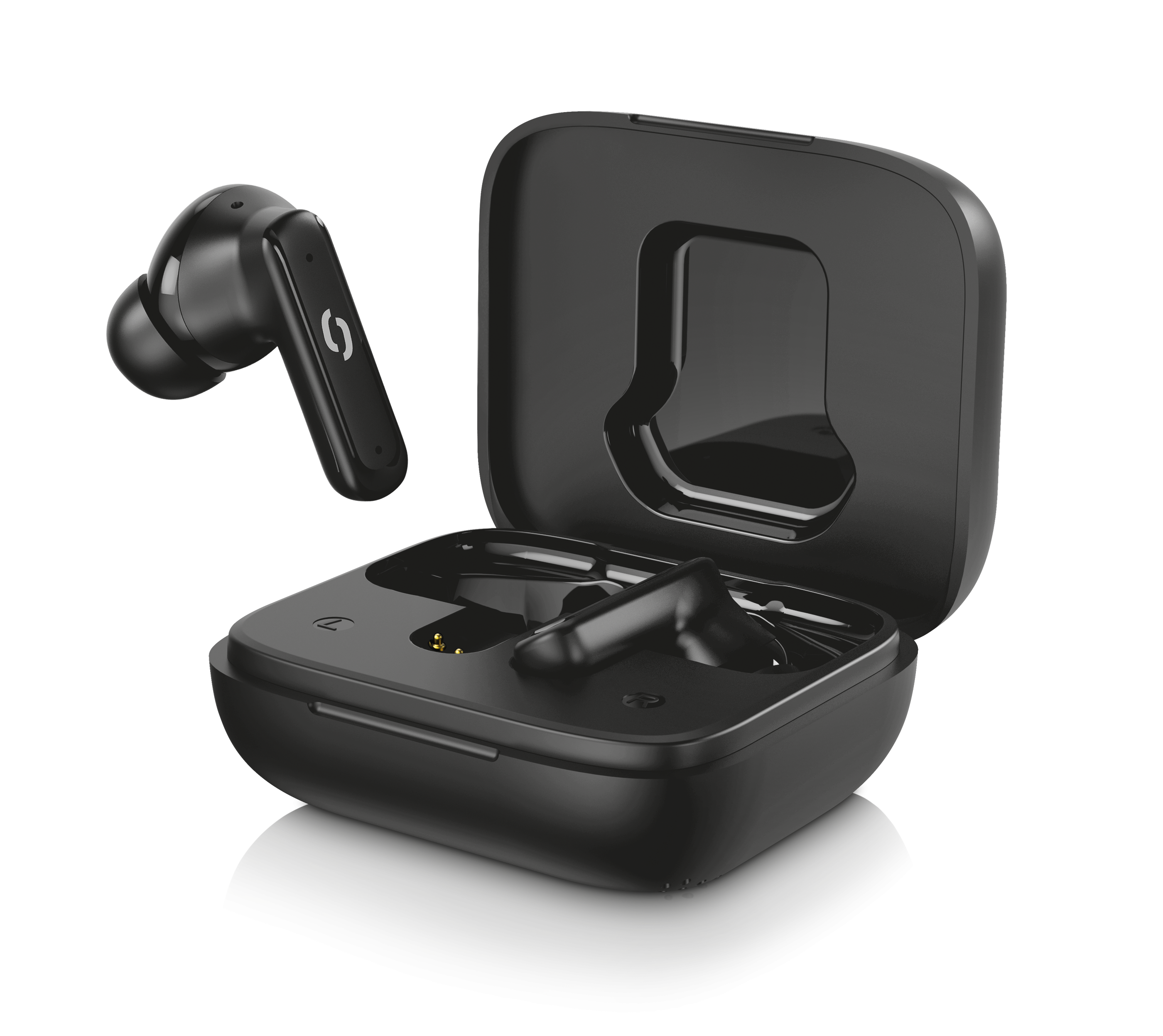 TWS sluchátka Aligator Pods LCD + ANC, černá