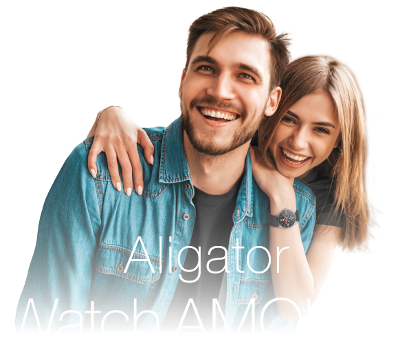 ALIGATOR Watch AMOLED, stříbrné
