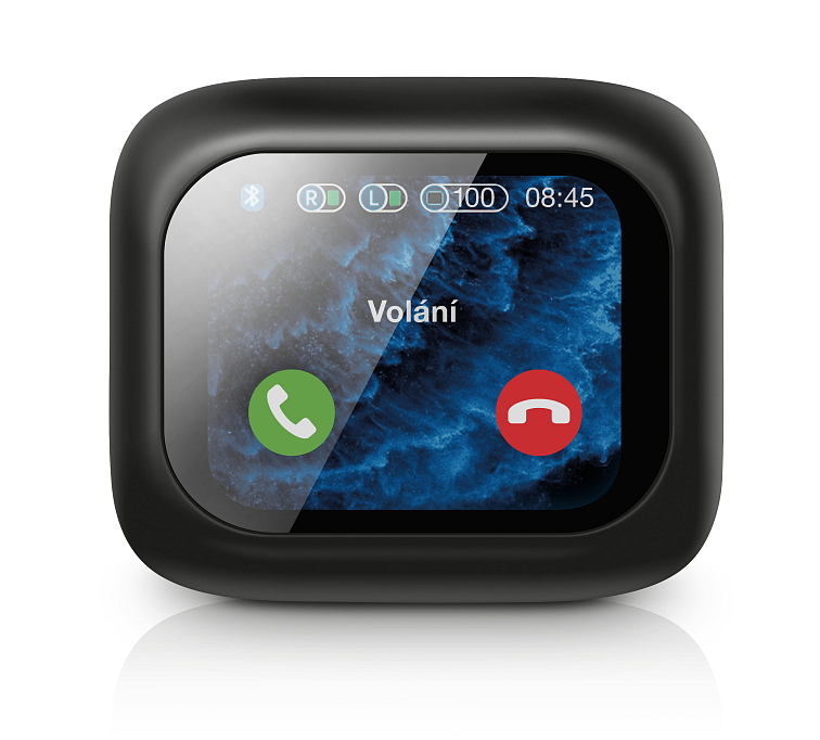 TWS sluchátka Aligator Pods LCD + ANC, černá