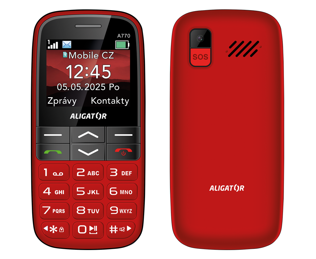 ALIGATOR A770 Senior černý + nabíjecí stojánek