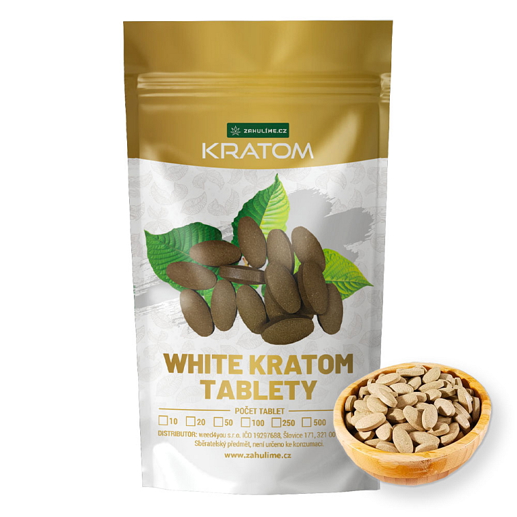 Bílý kratom v tabletách