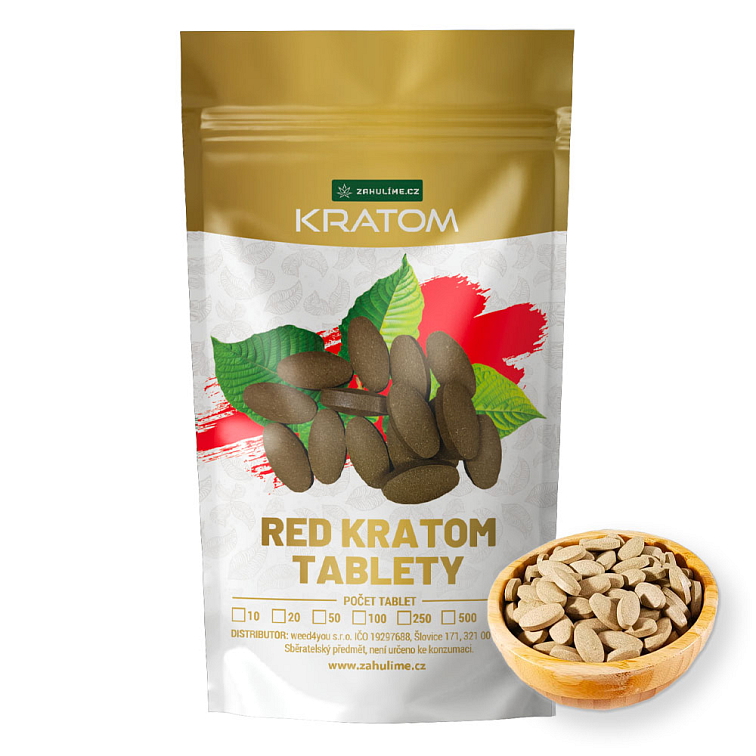 Červený kratom v tabletách