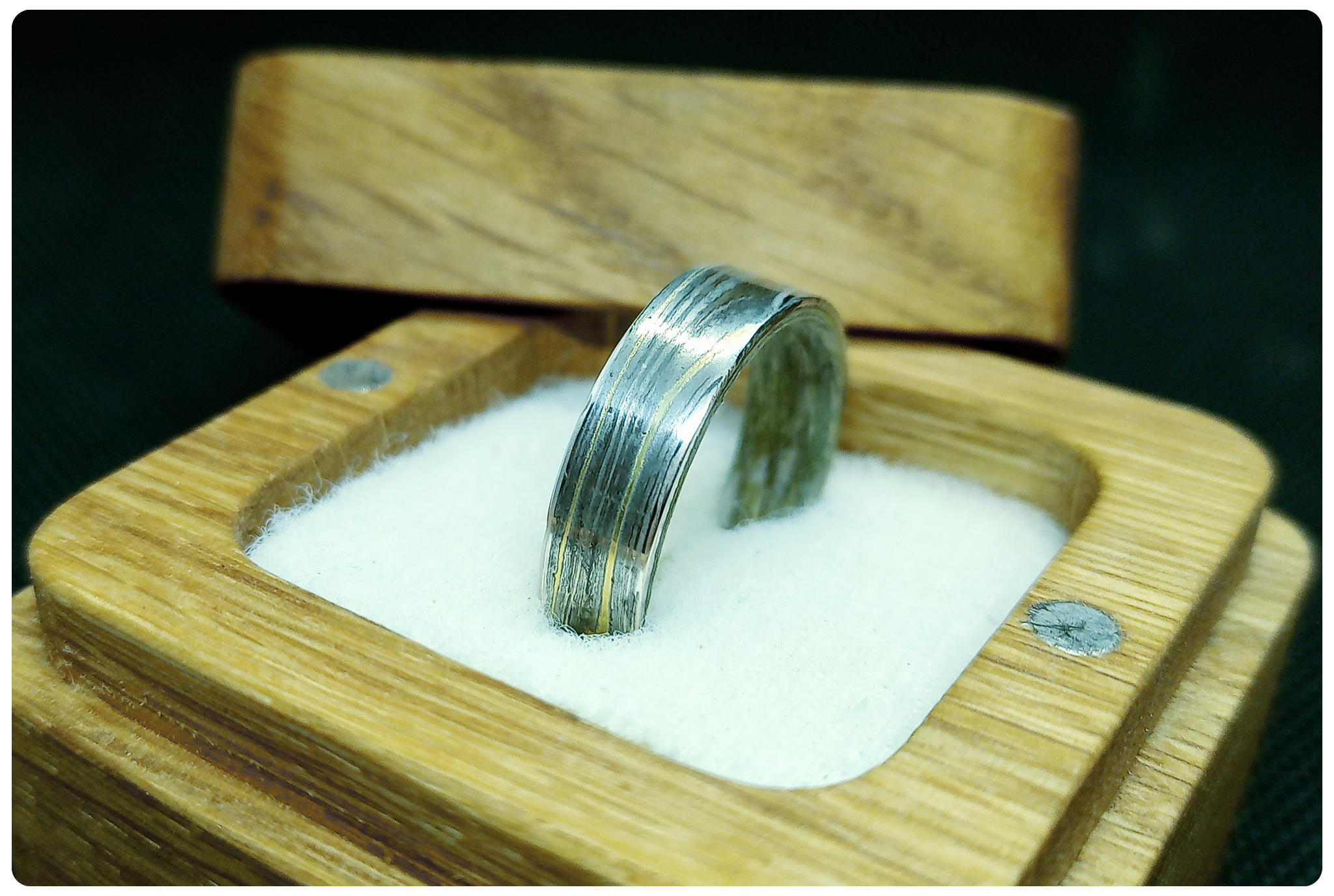 Kovový prsten z Mokume Gane 1