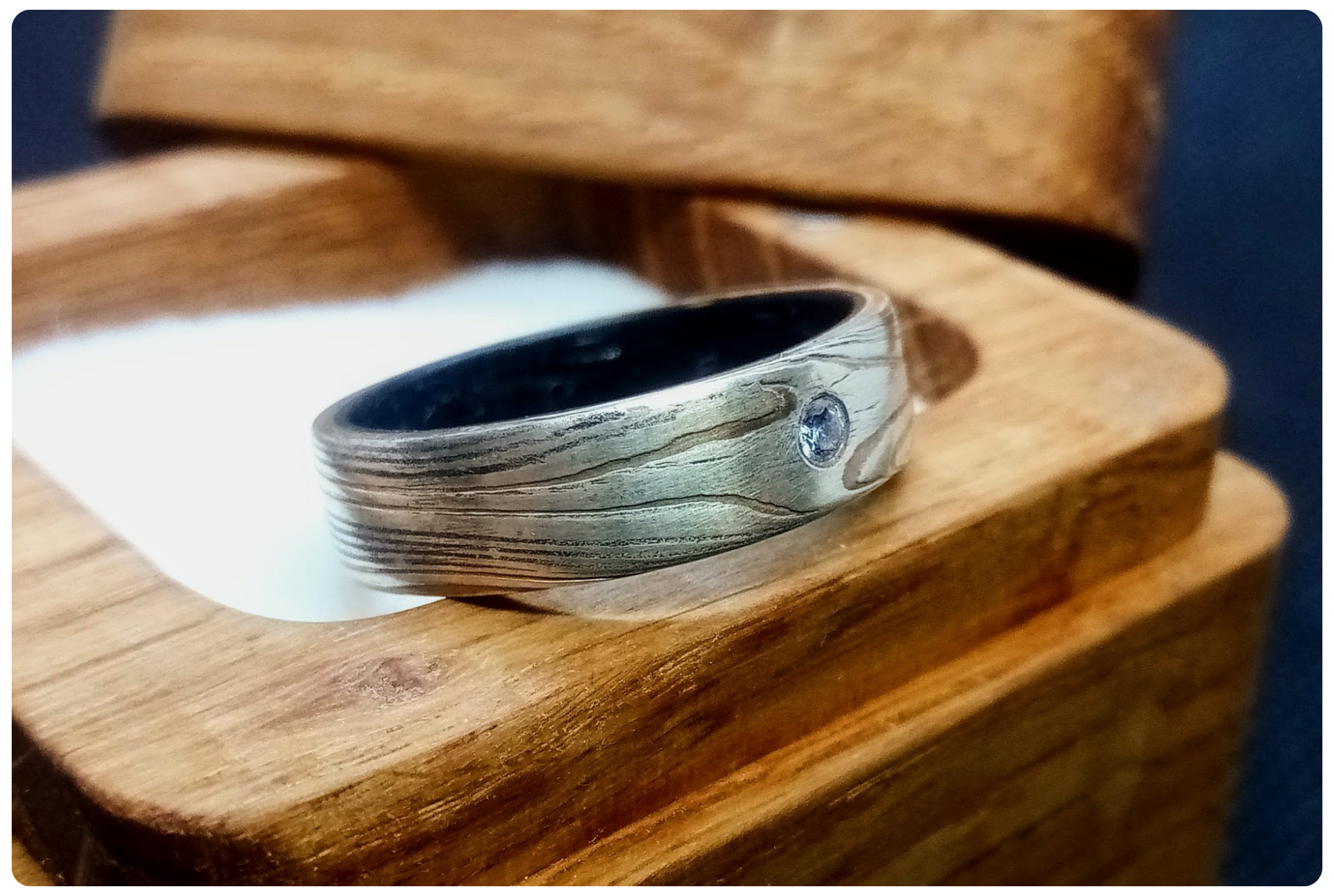 Kovový prsten z Mokume Gane 1