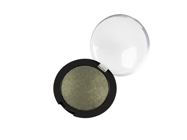 Minerální Zapékaný Oční Stín 27 - Tmavě Olivový se Stříbrným Leskem