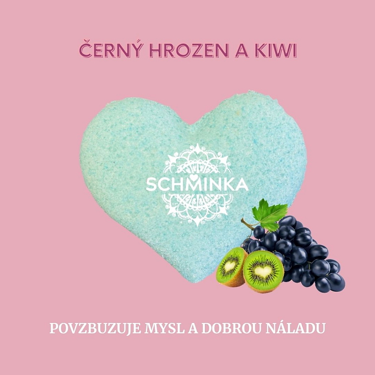 Šumivé Máslové Srdíčko - Černý Hrozen & Kiwi