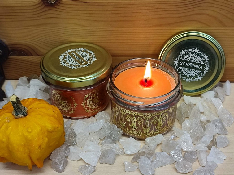 Výhodný Set Svíček - "Dýňové Latté a Pomeranč"