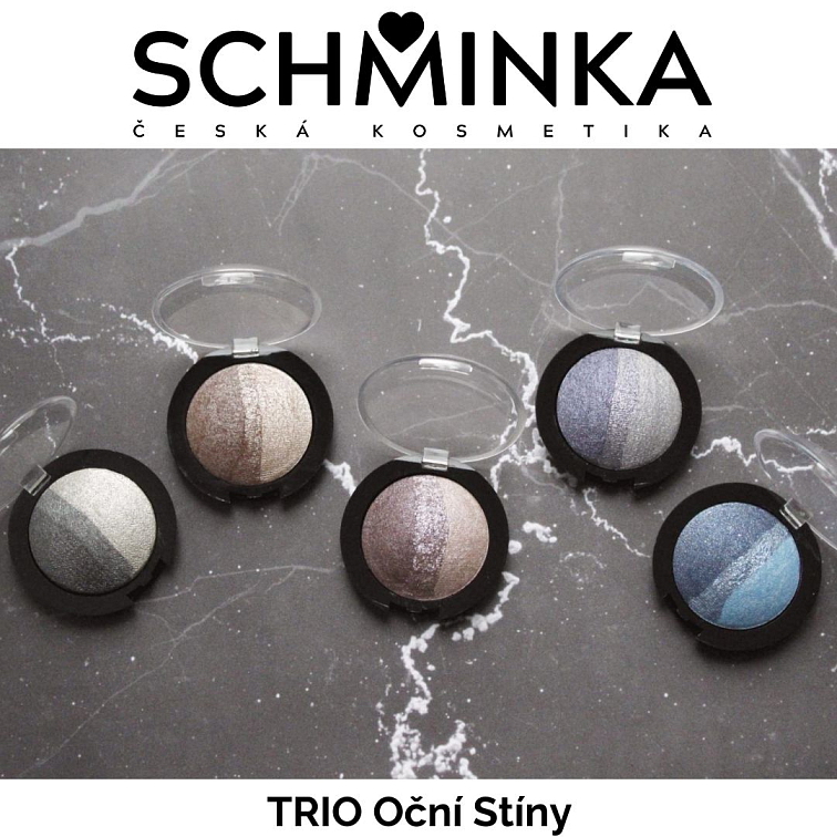Minerální Zapékané Oční Stíny TRIO 01 - Šedostříbrná