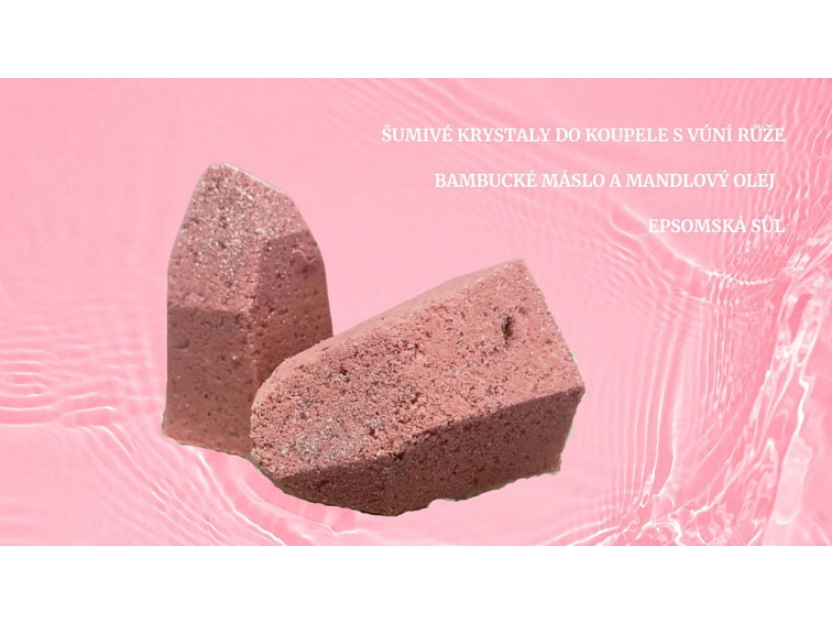 Šumivé Krystaly do Koupele - Růžové