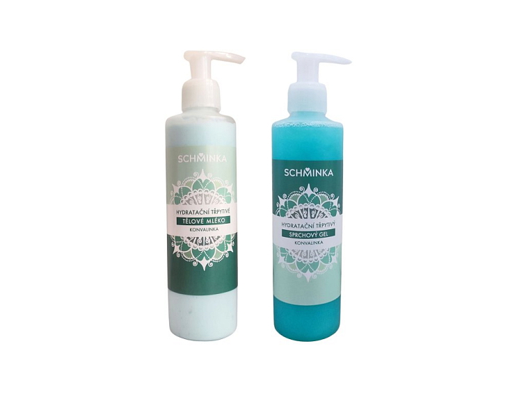 Výhodná sada: Třpytivé tělové mléko + Sprchový gel - Konvalinka