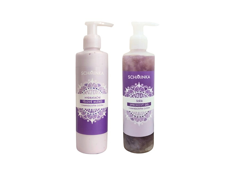 Výhodná sada: Třpytivý sprchový gel a tělové mléko - Šeřík