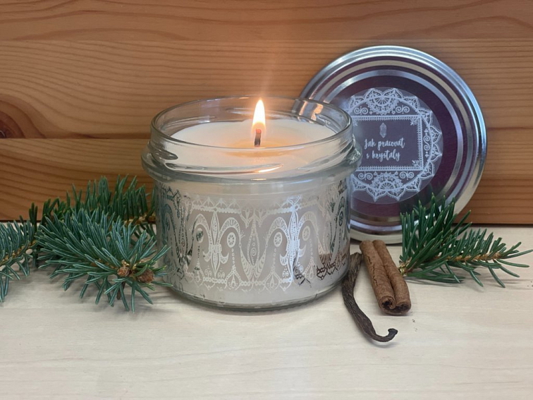 Vonná Sójová Svíčka "Vánoční Cukroví"