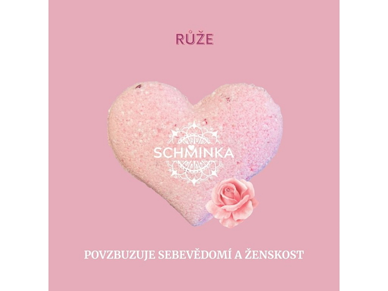 Šumivé Máslové Srdíčko do Koupele - Růžové