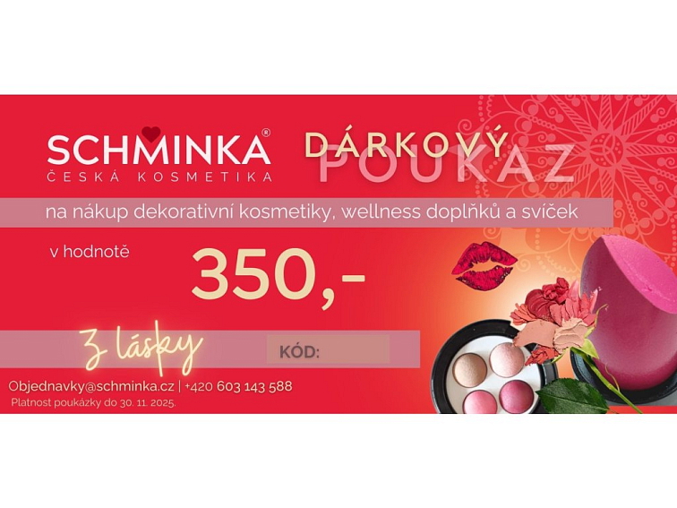 Dárkový Poukaz v Hodnotě 350 Kč