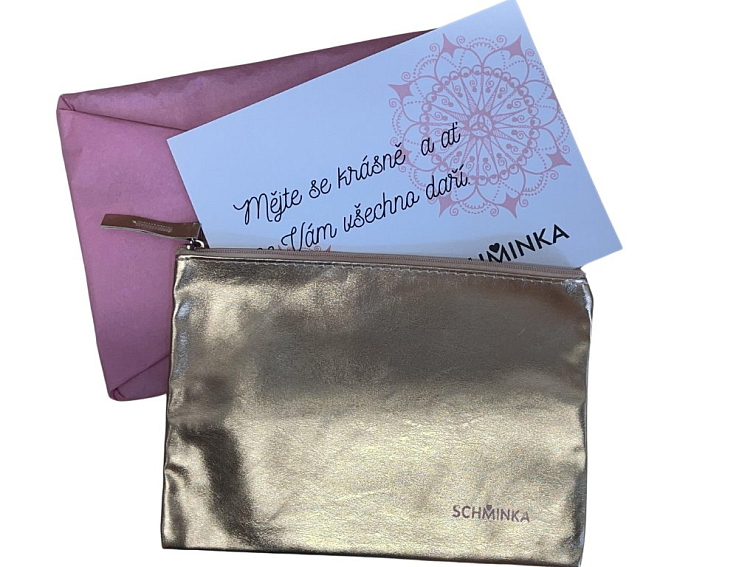 Zlatá Kosmetická Taštička "Schminka"