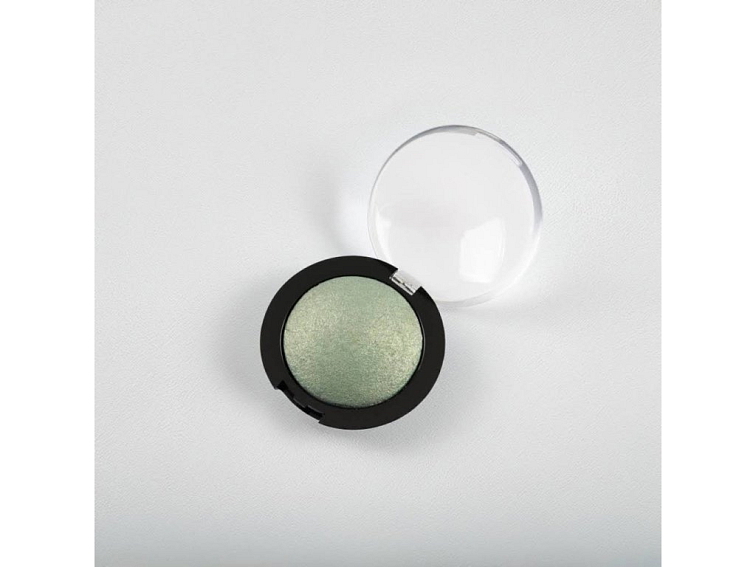 Minerální Zapékaný Oční Stín 04 - Světle Limetková se Zlatavým Leskem