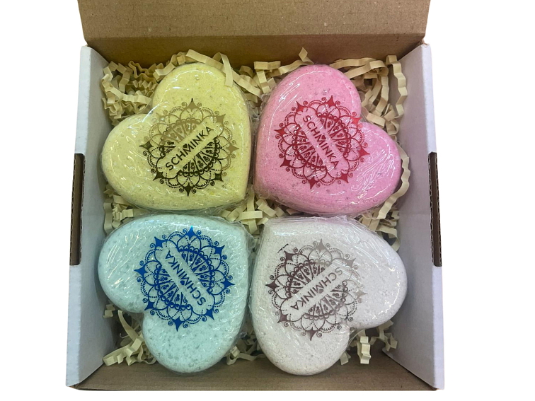 Šumivá Máslová Srdíčka v Dárkovém Balení