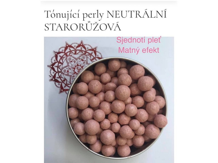 Perly pro Tónování pleti 4D - Neutrální starorůžová