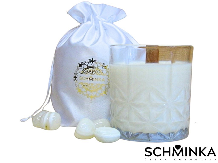 Luxusní Sójová Svíčka 'ČISTOTA' s Dřevěným Knotem a Esenciálními Oleji