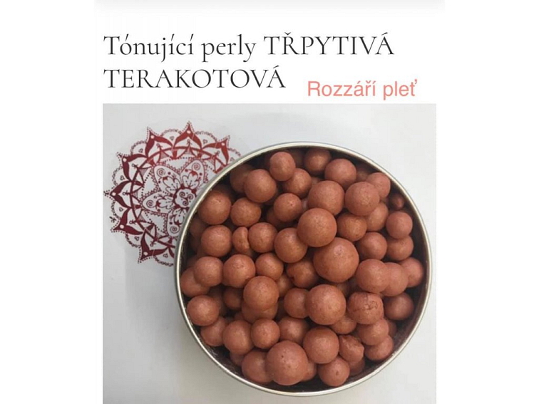 Perly pro Tónování Pleti 18D2 - Třpytivá Terakotová