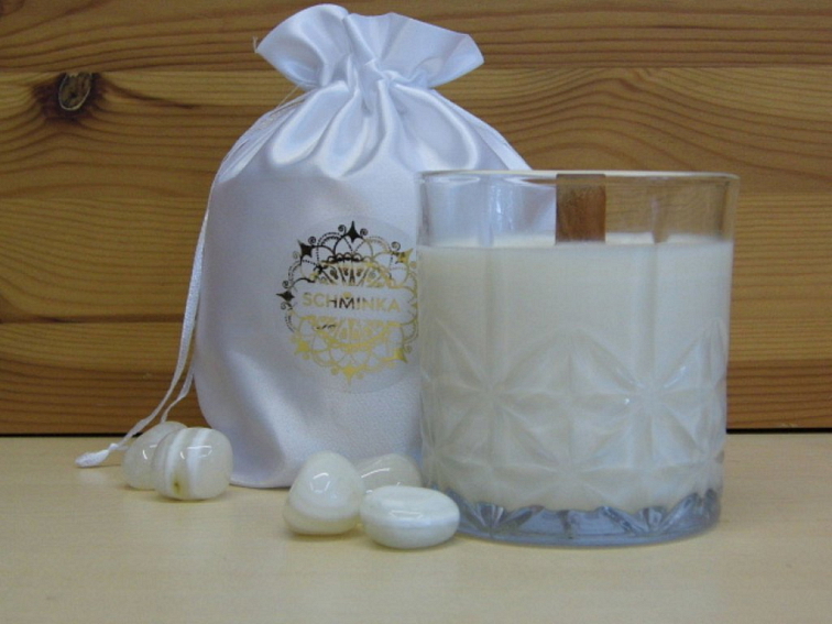 Luxusní Sójová Svíčka 'ČISTOTA' s Dřevěným Knotem a Esenciálními Oleji