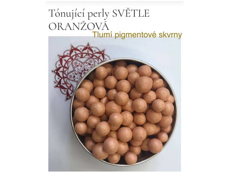 Perly pro Tónování Pleti 6D - Světle Oranžová