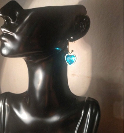 Náušnice Cintia světle modrá - Náušnice s krystaly