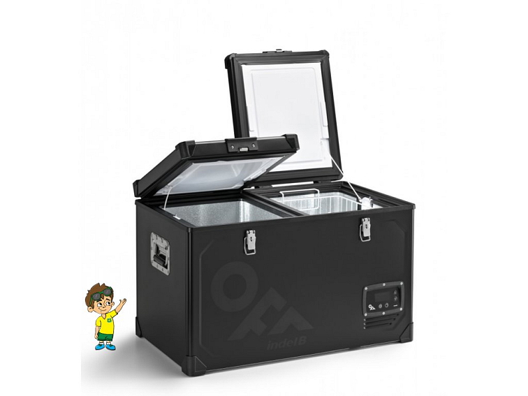 Kompresorová autochladnička TB65DD STEEL OFF, 60L, 12/24V, Indel B