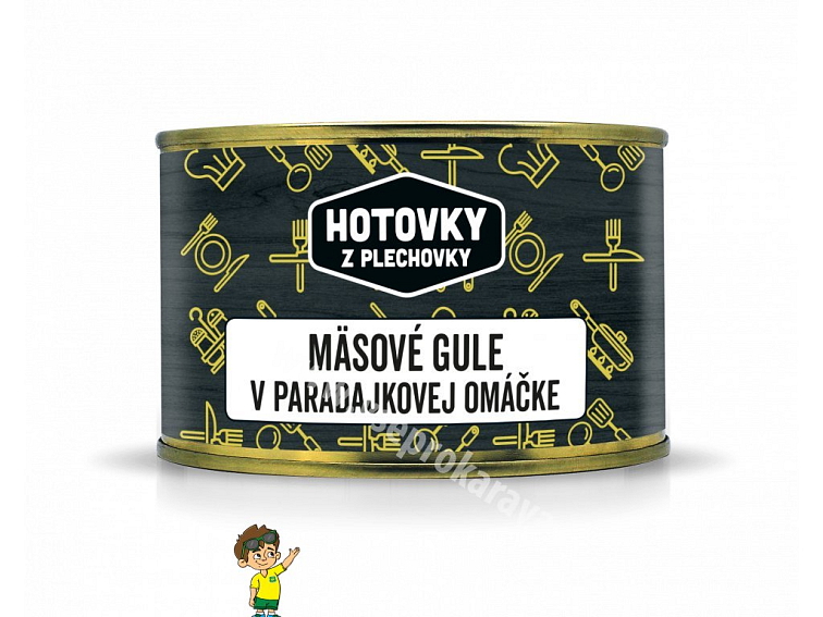 Masové kuličky v rajčatové omáčce v plechovce