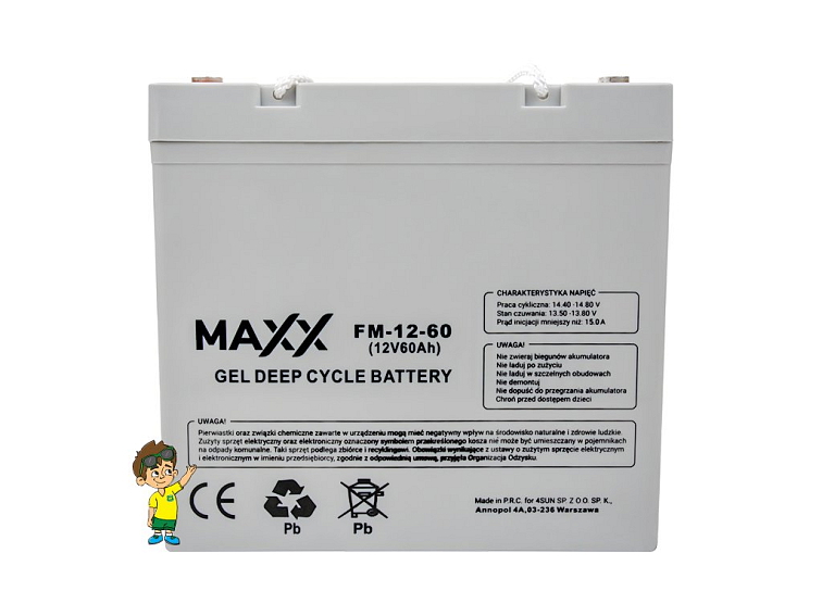 Gelová baterie 12-FM-60 60Ah 12V