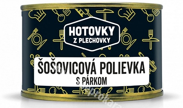 Čočková polévka s párkem v plechovce 400 ml