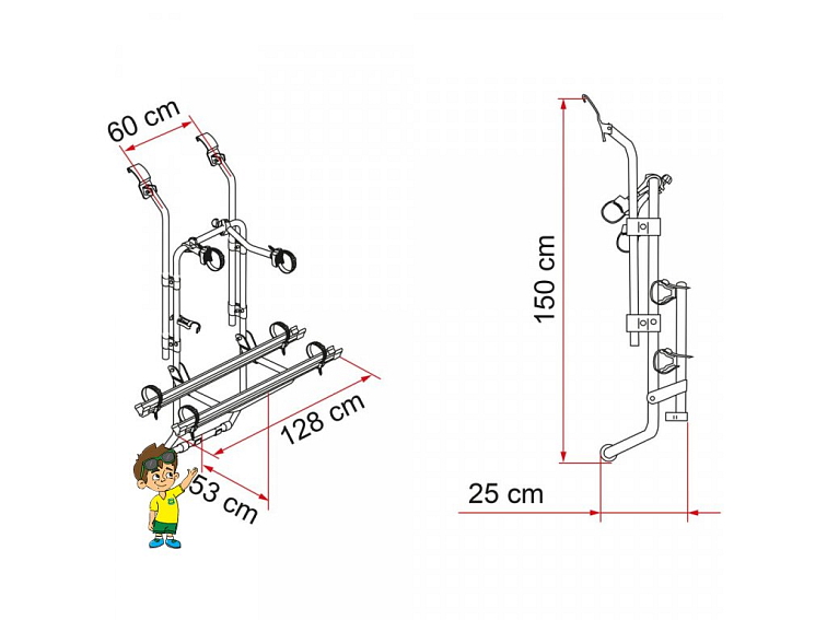 Nosič kol na dodávková vozidla, Fiamma® Carry-Bike Ford Transit