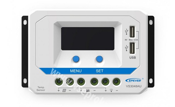 PWM solární regulátor EPever 20A 12/24V s LCD displejem série VS