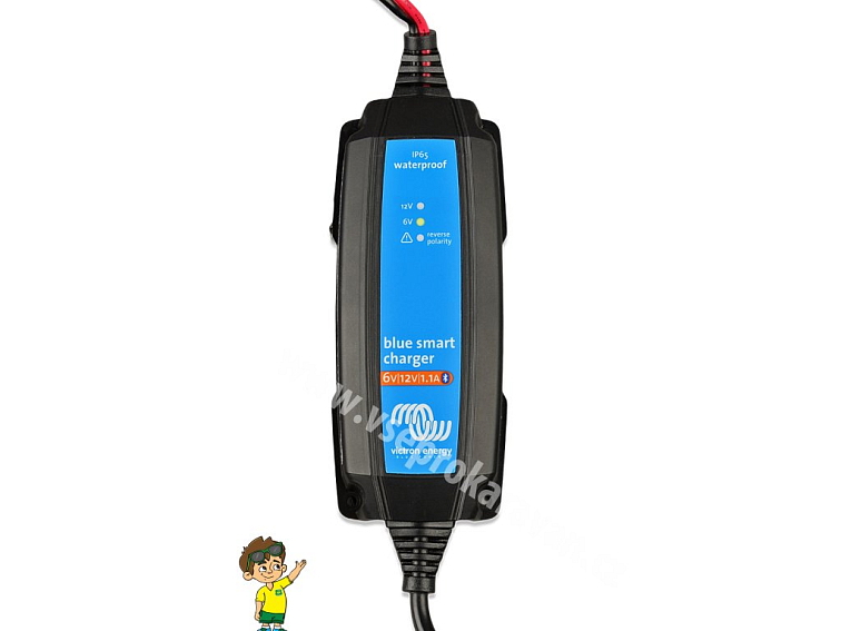 Chytrá nabíječka baterií BlueSmart 6V/12V - 1,1A IP65+DC konektor